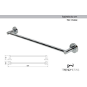 Ver imagem 5 de Kit Papeleira Cabide Toalheiro Duplo 60cm Toalheiro 60cm