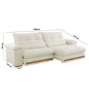 Ver imagem 4 de Sofá Dubai Linho 02 Módulos de 90 Cm B25 Cm Meu Sofá Online A302 Linho Branco
