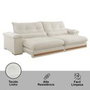 Ver imagem 5 de Sofá Dubai Linho 02 Módulos de 90 Cm B25 Cm Meu Sofá Online A302 Linho Branco