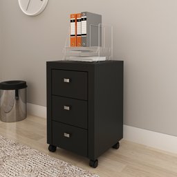 Gaveteiro 38,5x60,5cm com 3 Gavetas e Rodízio ME4108 - 2