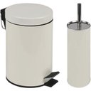 Ver imagem 1 de Conjunto Ágata Lixeira 3l e Escova Higiênica Bege Mor