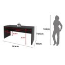 Ver imagem 4 de Escrivaninha Mesa Escritório ME4109 163cm Preto