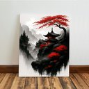 Ver imagem 7 de Kit 3 Quadro Decorativo Paisagem Japonesa Japão Samurai Qualidade Premium 40x28cm