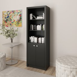 Armário Alto para Escritório 171,5x60cm com 2 Portas e 5 Prateleiras ME4110 - 2