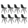 CONJUNTO 8 CADEIRAS EAMES PP PRETA PÉS EM POLIPROPILENO - 1