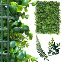 Ver imagem 3 de 13 Quadros Muro Inglês Artificial Samambaia Eucalipto 60x40 Parede Verde Permanente Cobertura Total