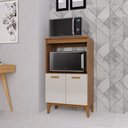 Ver imagem 1 de Balcão para Cozinha Multiuso 2 Portas Faro Marrom/Freijó/Off White