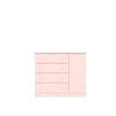 Ver imagem 2 de Cômoda Sapateira Infantil Pirulito 1 Porta 4 Gavetas Rosa 2561 - Mercado Dos Móveis