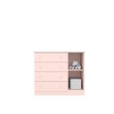 Ver imagem 3 de Cômoda Sapateira Infantil Pirulito 1 Porta 4 Gavetas Rosa 2561 - Mercado Dos Móveis