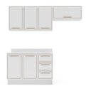 Ver imagem 2 de Cozinha Completa Amara 6 Portas 3 Gavetas 40250093 Branco - Politorno