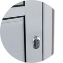 Ver imagem 3 de Porta de Correr Alumínio Branco Parede 1 Folha Lambril c/Visor Maxx - 215x75