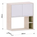 Ver imagem 4 de Armário Aéreo para Cozinha 80 Cm 2 Portas com Nicho Atenas Cinza Cristal