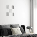 Ver imagem 3 de Kit 5 Espelho Adesivo Sala Jantar Acrilico Espelhado 5 Unidades Flexivel Quadrado 15x15cm Decorativo