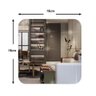 Kit 5 Espelho Adesivo Sala Jantar Acrilico Espelhado 5 Unidades Flexivel Quadrado 15x15cm Decorativo - 7