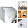 Kit 5 Espelho Adesivo Sala Jantar Acrilico Espelhado 5 Unidades Flexivel Quadrado 15x15cm Decorativo - 2