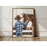 Quadro Decorativo Cowboy Vaqueiro Cavalo Rodeio Quarto Menino Decoração - 1