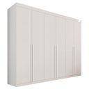 Ver imagem 1 de Guarda-roupa 6 Portas 8 Gavetas Mdf Dubai – Mais Móveis - Neve