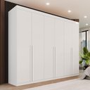 Ver imagem 2 de Guarda-roupa 6 Portas 8 Gavetas Mdf Dubai – Mais Móveis - Neve