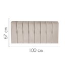 Ver imagem 2 de Painel Estofada Kiara 100cm Solteiro Box Quarto Corino Bege - Gat Magazine