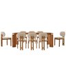 Sala de Jantar Mesa 220cm Tampo Laminado 8 Cadeiras Tokyo Madeira Maciça - 2