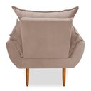 Ver imagem 2 de Kit 4 Poltronas Decorativa Opala Veludo Palha