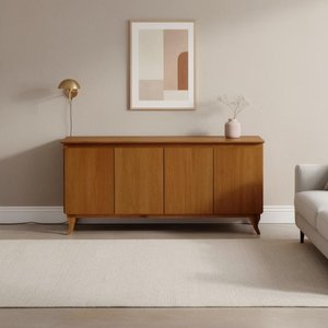 Buffet Aparador 4 Portas em Madeira Monterrey Castanho