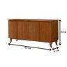 Buffet Aparador 4 Portas em Madeira Monterrey Castanho - 4