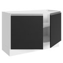 Ver imagem 7 de Balcão Gabinete De Pia 100% Mdf 120 Cm 2 Portas Branco/preto