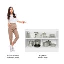 Ver mais imagens de Balcão Gabinete De Pia 100% Mdf 120 Cm 2 Portas Branco/preto