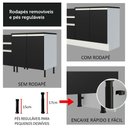 Ver imagem 5 de Balcão Gabinete De Pia 100% Mdf 120 Cm 2 Portas Branco/preto