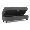 Ver imagem 1 de Recamier Calçadeira Bali 120cm Suede Grafite - Inova Decorações