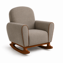 Ver imagem 6 de Poltrona Amamentação Nuvem Base Balanço com Puff Suede:Suede Cappuccino