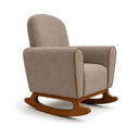 Ver imagem 7 de Poltrona Amamentação Nuvem Base Balanço com Puff Suede:Suede Cappuccino