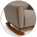 Ver mais imagens de Poltrona Amamentação Nuvem Base Balanço com Puff Suede:Suede Cappuccino