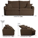 Ver imagem 2 de Sofá sem Caixa Retrátil 1,80m Softgel Sublime Boucle Marrom Cama Inbox
