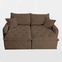 Ver imagem 5 de Sofá sem Caixa Retrátil 1,80m Softgel Sublime Boucle Marrom Cama Inbox