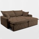 Ver imagem 7 de Sofá sem Caixa Retrátil 1,80m Softgel Sublime Boucle Marrom Cama Inbox
