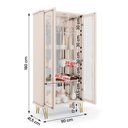 Ver imagem 4 de Kit de Aparador Buffet Benvenuto e Cristaleira Evora Pés de Aço Off White