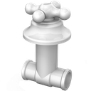 Ver imagem 1 de Registro de Pressão Luxo Soldável Bitola 20mm Linha Porto Belo Cor Branco Durín