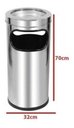 Ver imagem 2 de Lixeira Com Cinzeiro Para Área De Fumante/fumódromo- Inox:Inox