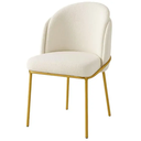 Ver imagem 1 de Cadeira Aurora Bouclé Off White Metal Dourado - C&amp;m Decor