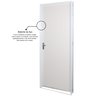 Kit Porta de Madeira Lisa 215x75cm com Batente de Aço 06cm Açomad MGM - 14