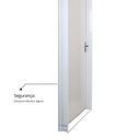 Ver mais imagens de Kit Porta de Madeira Lisa 215x75cm com Batente de Aço 12cm Açomad MGM Abertura Direita Branco