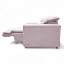 Ver imagem 2 de Poltrona Onix Reclinável Retrátil Veludo Rose com Apoio para Os Pés Loja Sheep