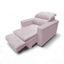 Ver imagem 3 de Poltrona Onix Reclinável Retrátil Veludo Rose com Apoio para Os Pés Loja Sheep