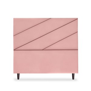 Cabeceira Estofada Queen Cristal 160cm Suede Rosa