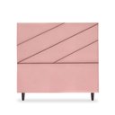 Ver imagem 1 de Cabeceira Estofada Queen Cristal 160cm Suede Rosa