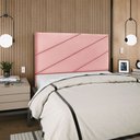 Ver imagem 2 de Cabeceira Estofada Queen Cristal 160cm Suede Rosa