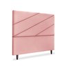 Cabeceira Estofada Queen Cristal 160cm Suede Rosa - 3