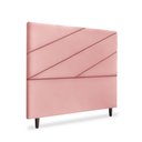 Ver imagem 3 de Cabeceira Estofada Queen Cristal 160cm Suede Rosa